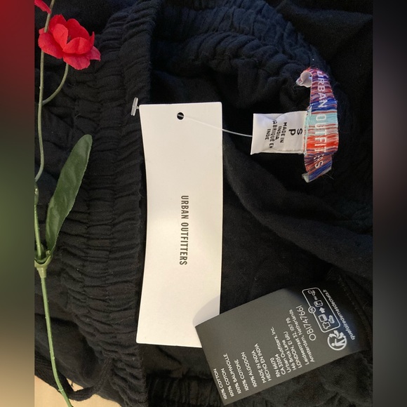 Urban Outfitters Cotton Black Gauze Pants - Picture 2 of 6